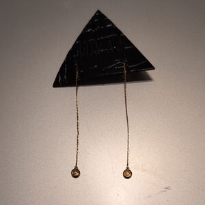 Luv Aj Black and Gold Triangle Brooch